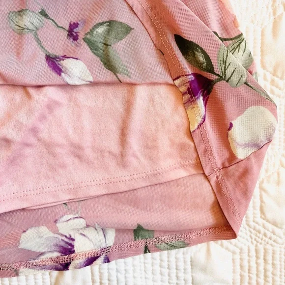 Floral Pink Sleeveless Top - Picture 2 of 6